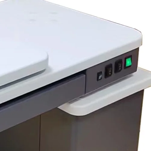 C-3 — Tabletop edge, switches and cabinet