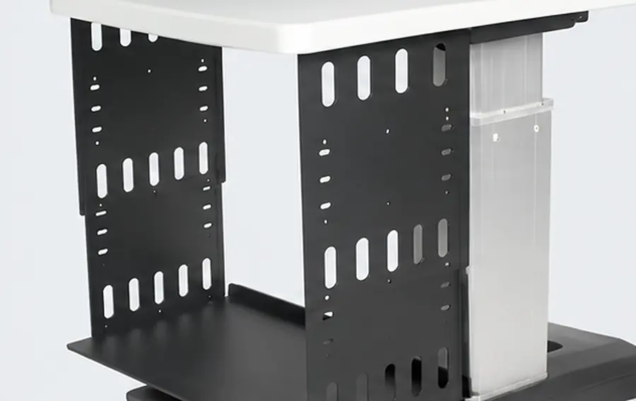 LY-3S-1 — Compartimento regulable para equipos configurado para una computadora